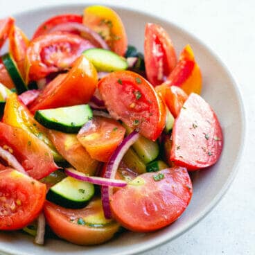 Tomato Cucumber Salad (with Red Onion!) – A Couple Cooks