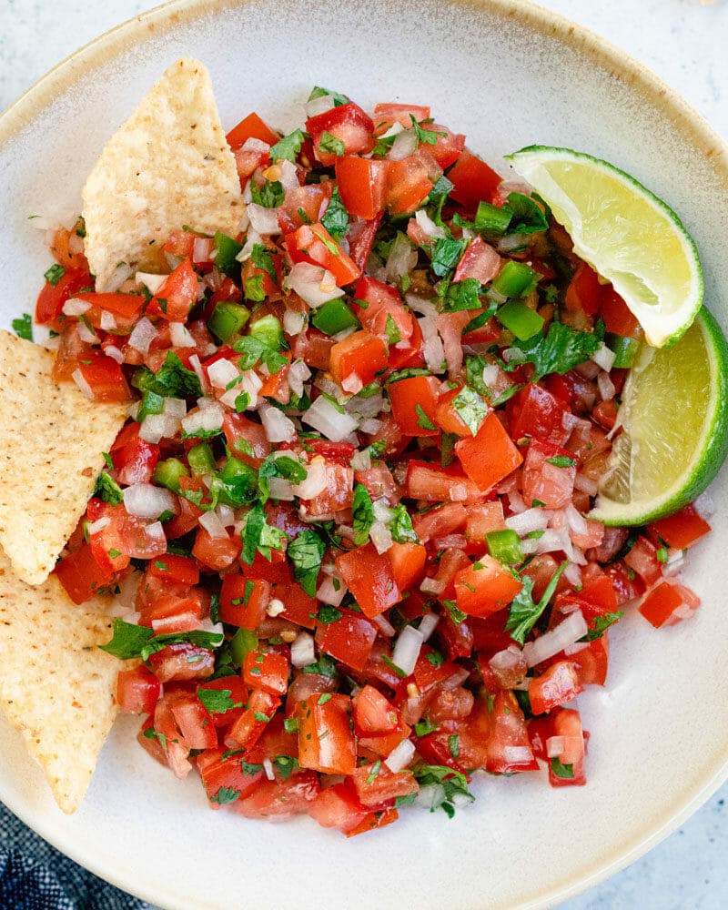 Homemade pico de gallo