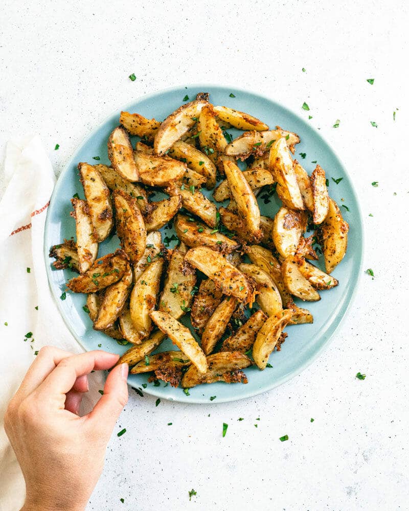 Parmesan potato wedges