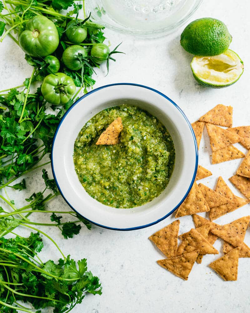 Green Tomato Salsa (Tastes Like Salsa Verde!) A Couple Cooks