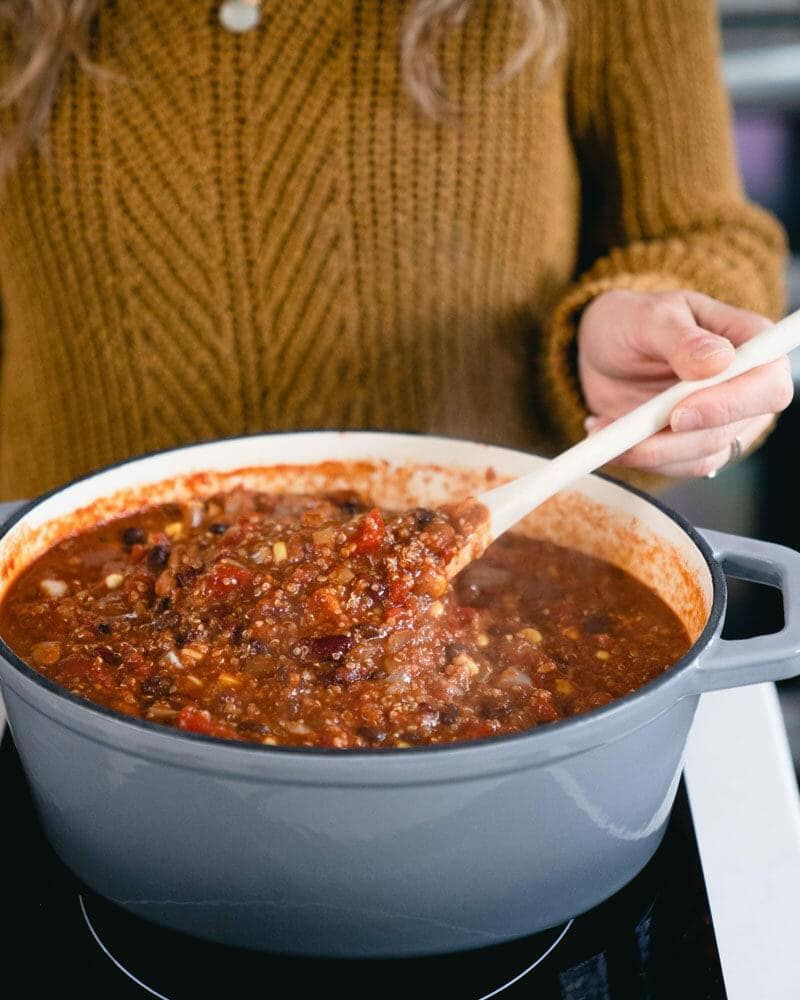 Stirring chili