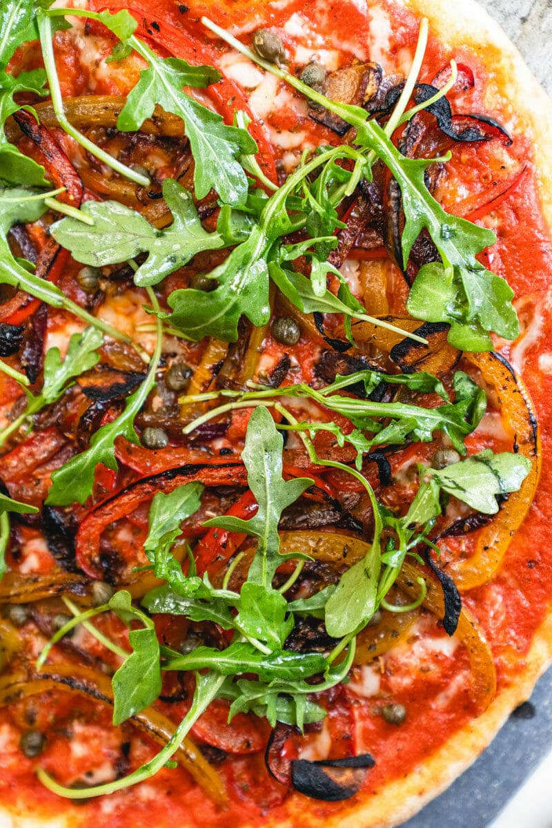 Loaded veggie healthy pizza recipe