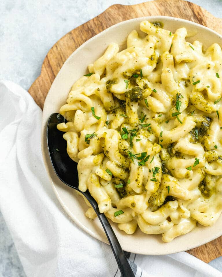 Pesto Mac and Cheese (All Time Favorite!) A Couple Cooks