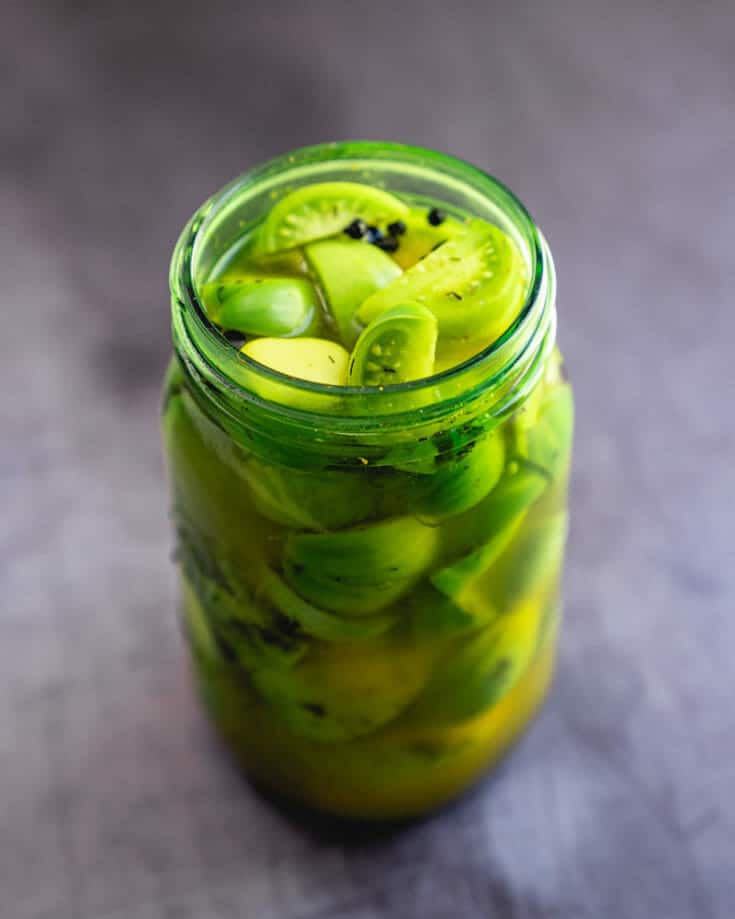 Quick Pickled Green Tomatoes A Couple Cooks