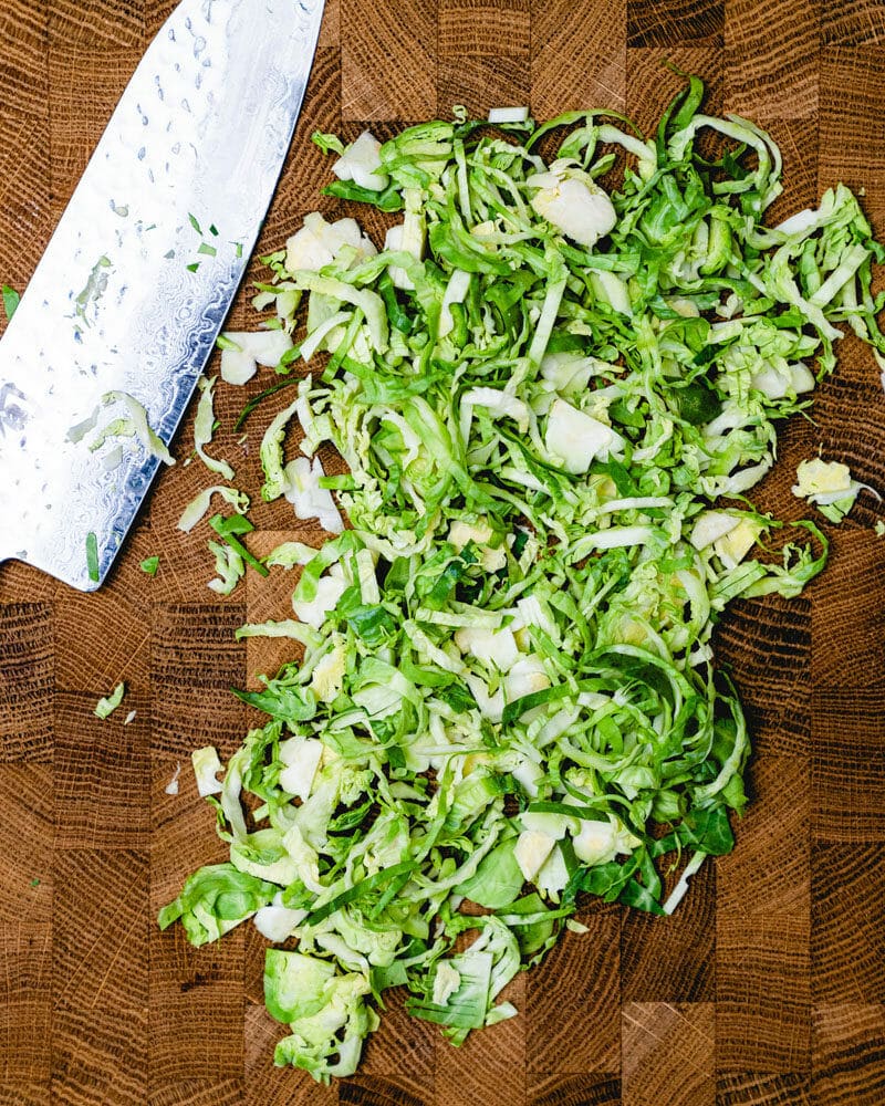 How to shred Brussels sprouts