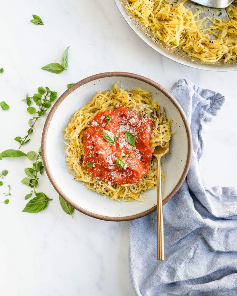 Spaghetti squash spaghetti