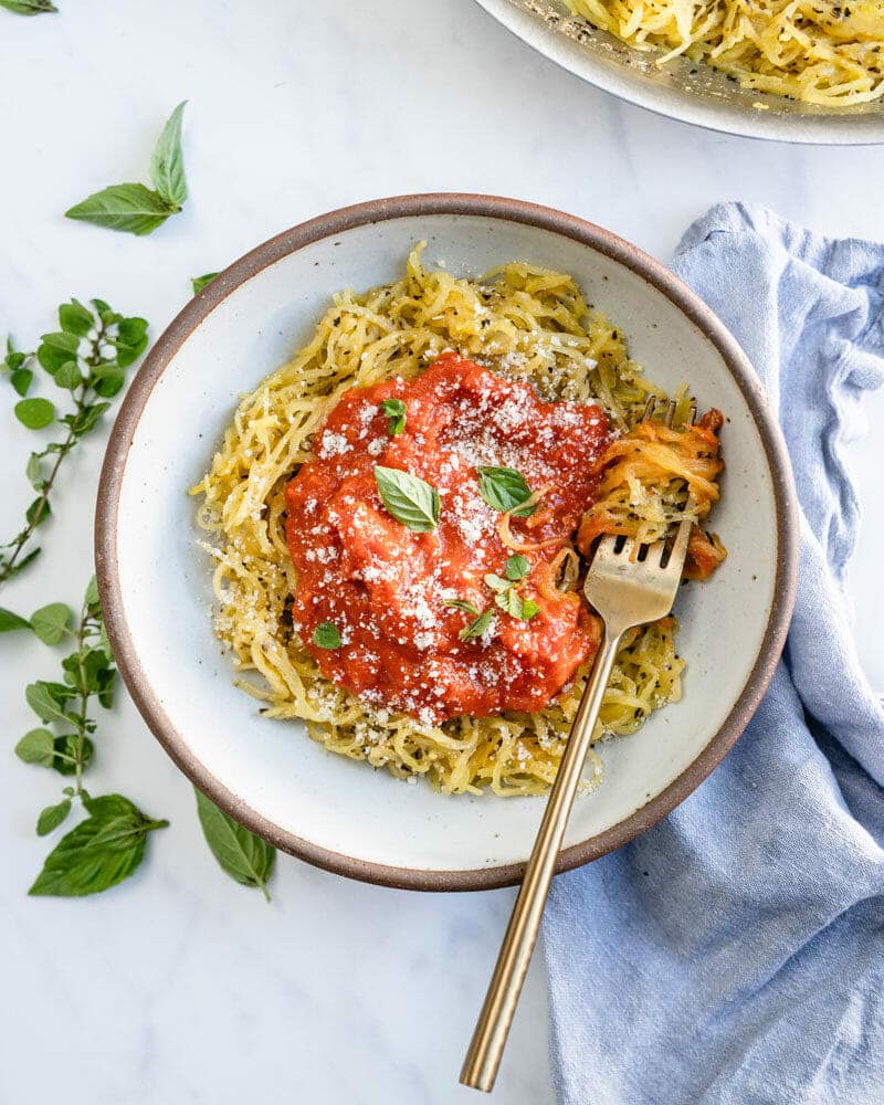 Spaghetti squash spaghetti