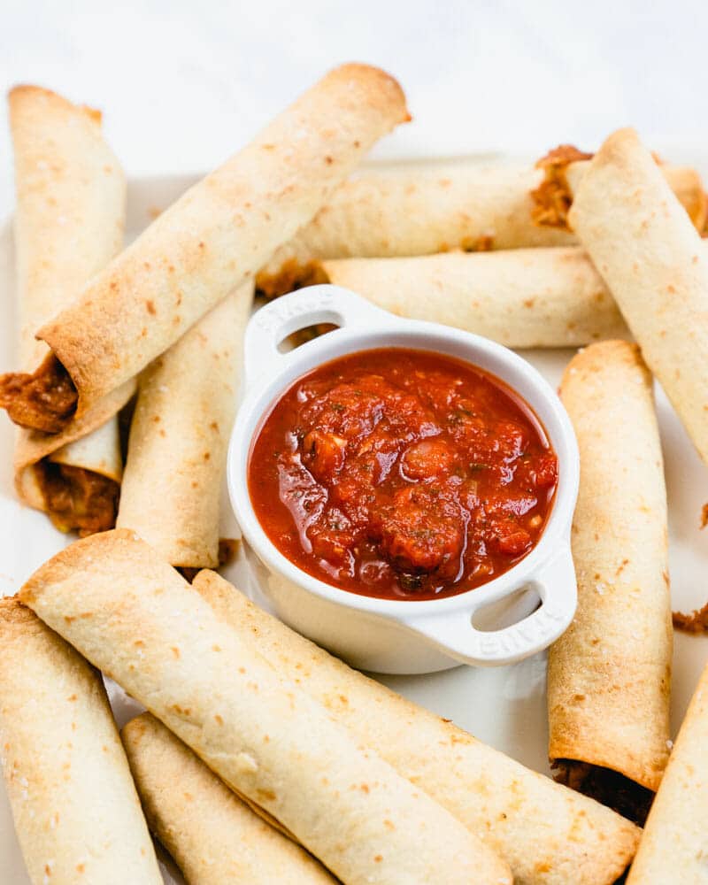 Baked Flautas (Taquitos!) A Couple Cooks