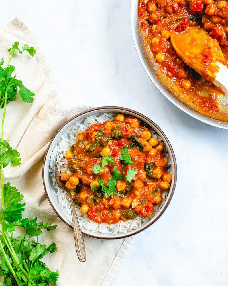 Ricetta veloce del curry di ceci