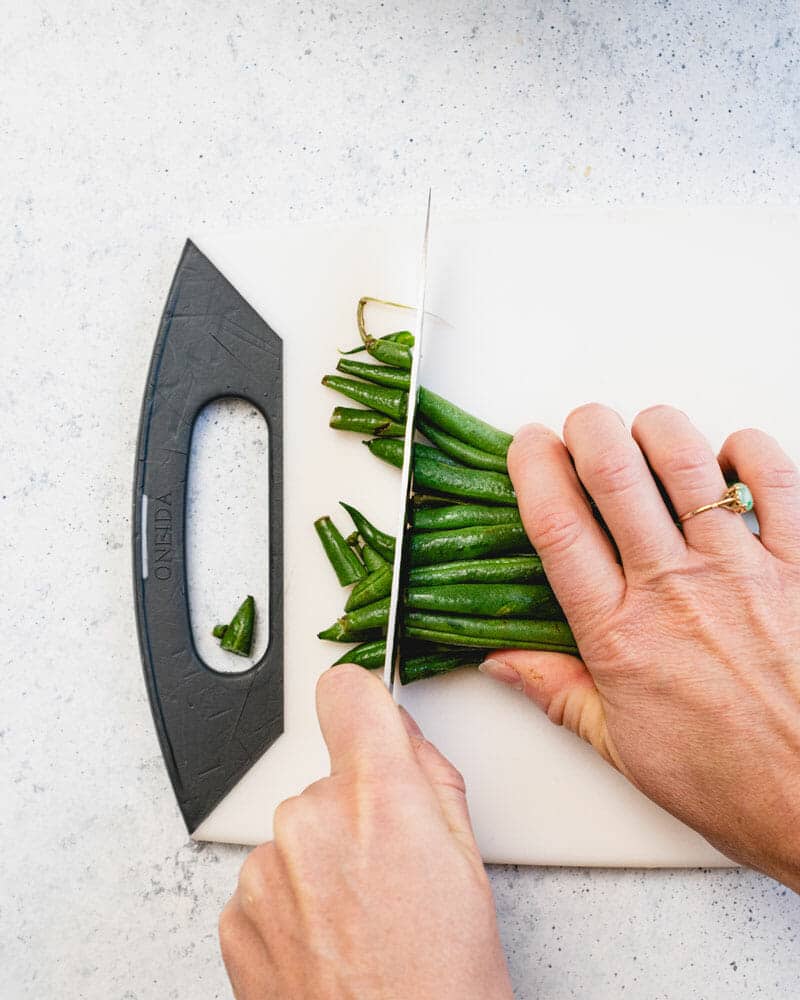 How To Snap Fresh Green Beans | Coral's Blog - Food Blog - Cooking Guide 5 Step 4: Cut the beans in bite sized pieces