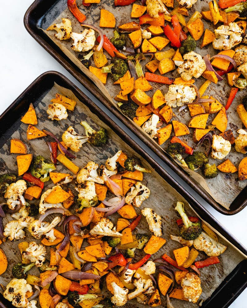 Sheet pan roasted vegetables