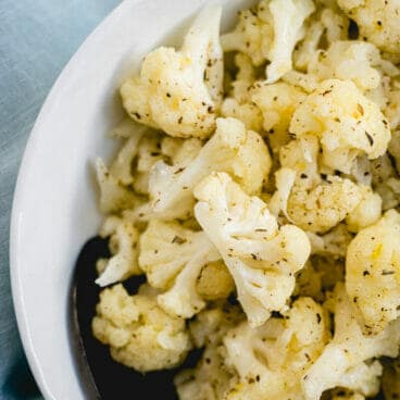 Steamed cauliflower