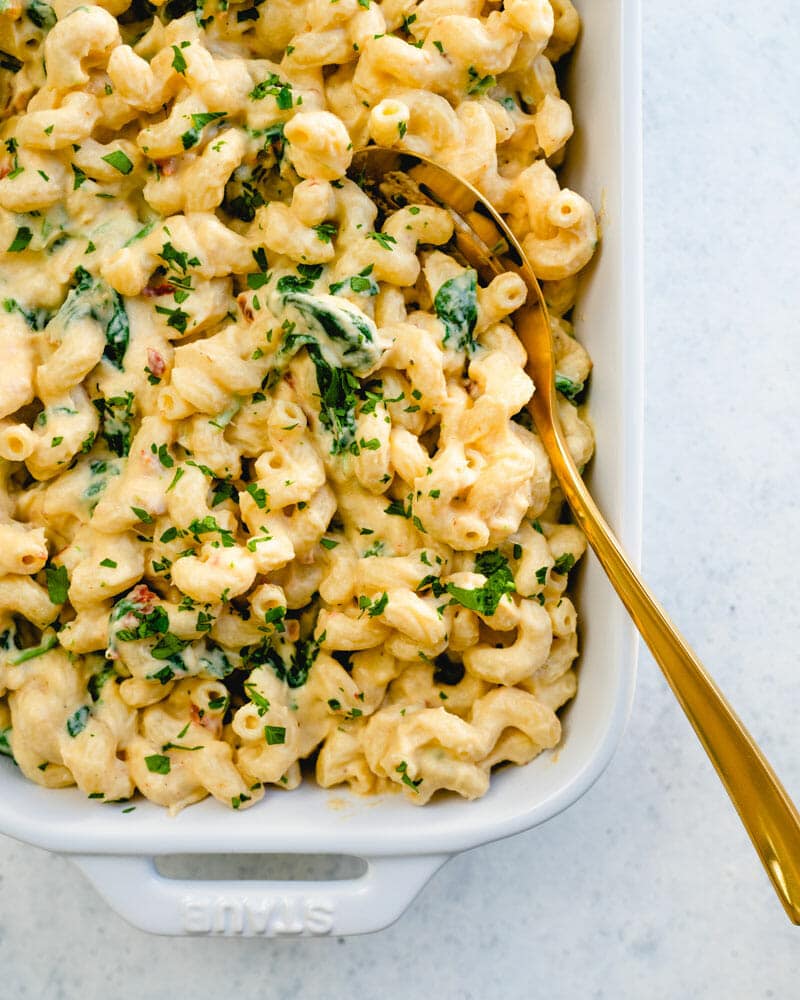 Creamy cavatappi pasta