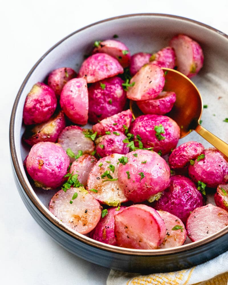 Roasted radishes