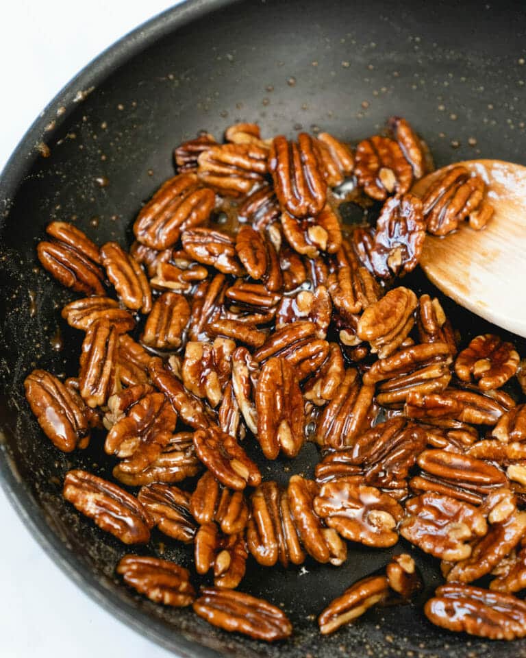 Maple Glazed Pecans (3 Ingredients!) – A Couple Cooks