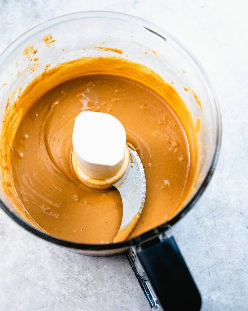 Peanut butter in food processor