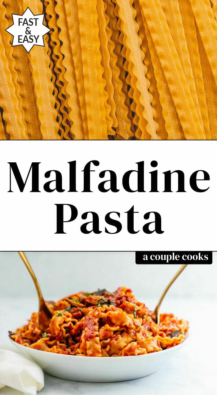 Mafaldine Pasta with Eggplant A Couple Cooks