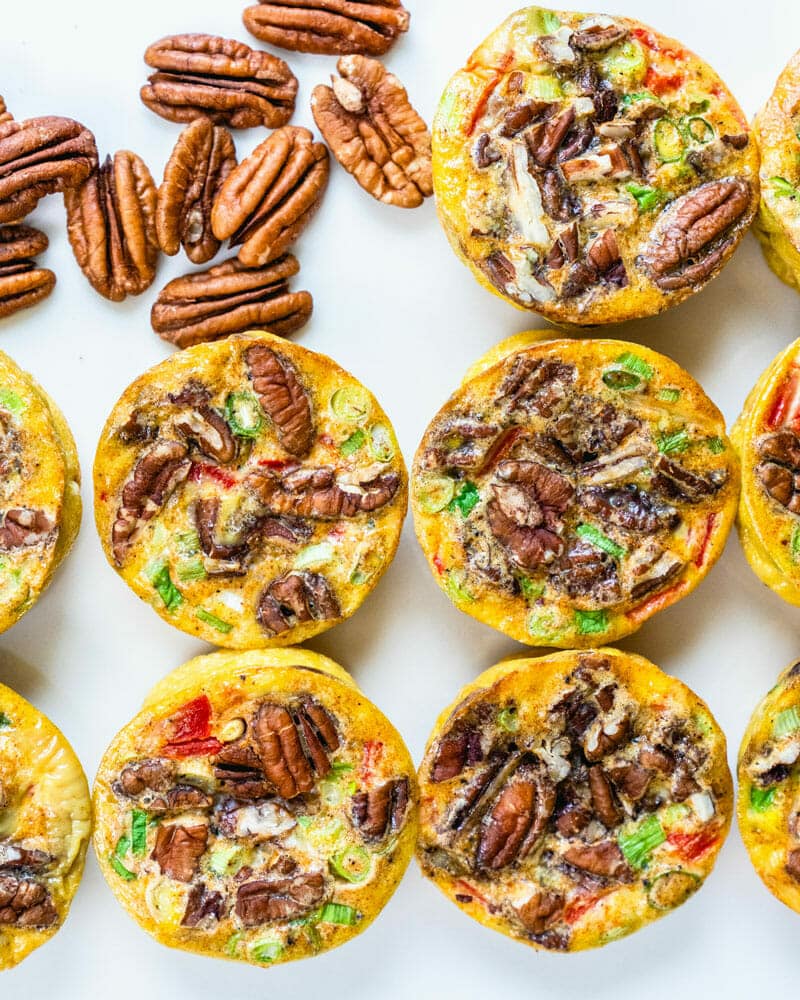 Pecan & Veggie Mini Frittatas