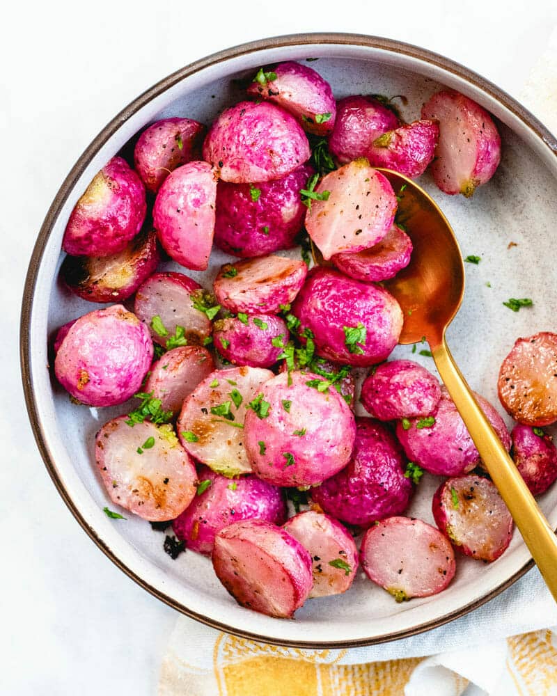 Roasted radishes