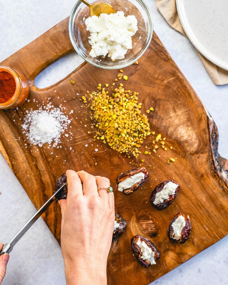 Making stuffed dates