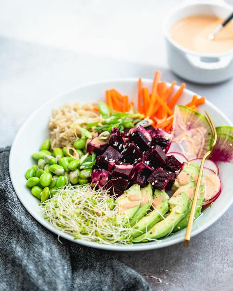 Vegan poke bowl