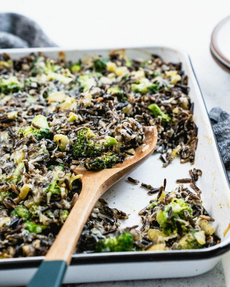 Wild Rice Casserole (Broccoli Cheese!) A Couple Cooks