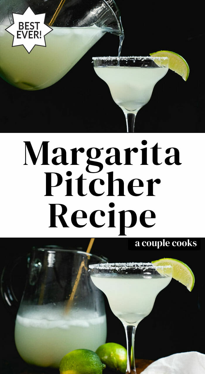 Margarita Pitcher Recipe (8 or 16 Drinks!) A Couple Cooks