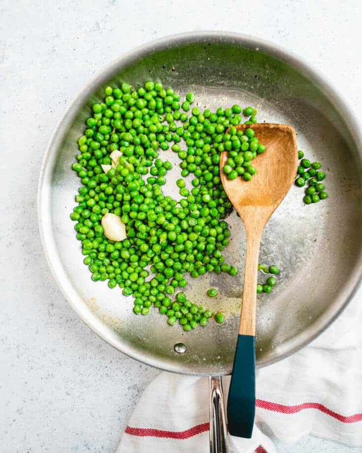 Peas with Lemon (5 Minute Side Dish!) A Couple Cooks