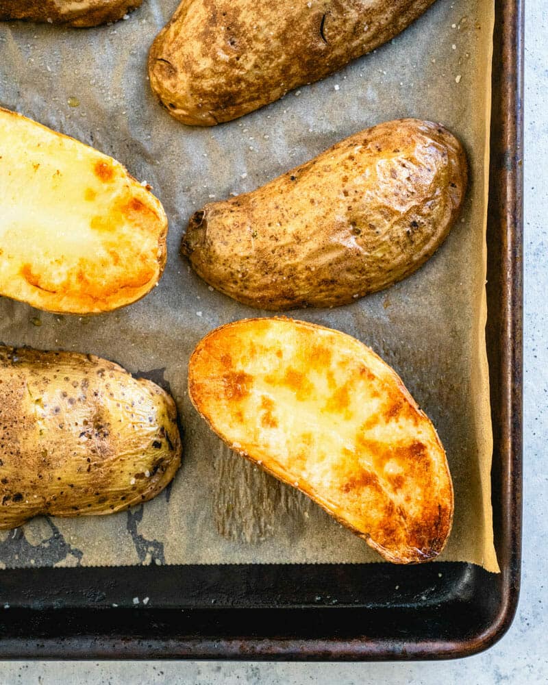 Quick baked potatoes