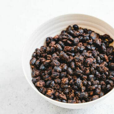 Roasted black beans