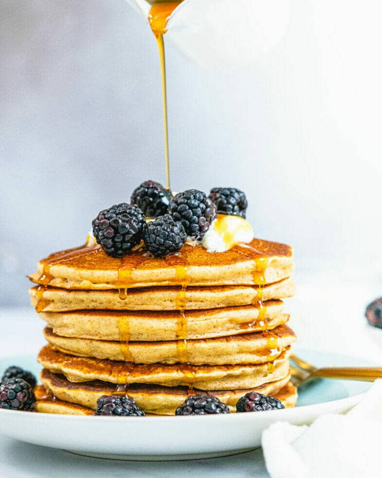 Image showcasing Sour Cream Pancakes (Perfectly Fluffy!) – A Couple Cooks