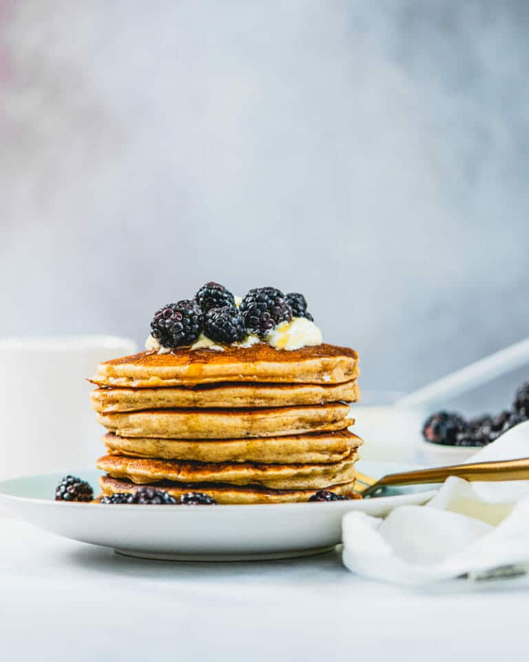Image showcasing Sour Cream Pancakes (Perfectly Fluffy!) – A Couple Cooks