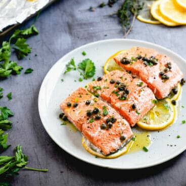 Salmon with capers