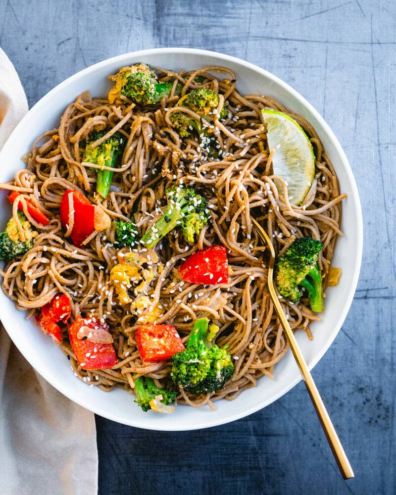 Soba noodle bowl