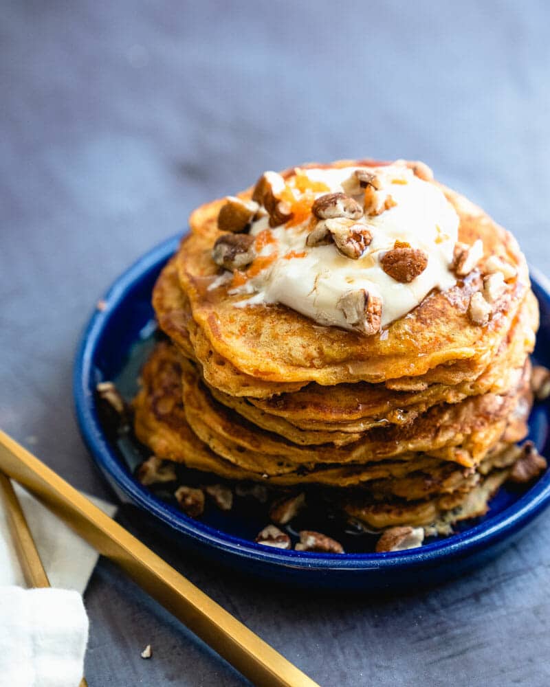 Carrot cake pancakes