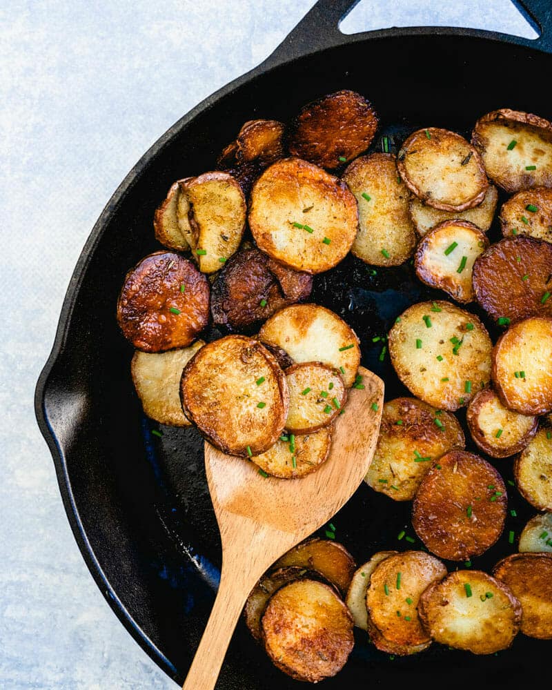 Pan Fried Breakfast Potatoes Recipe - Happy Foods Tube