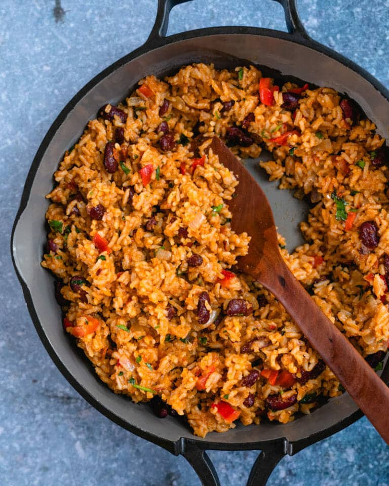Spanish Rice and Beans (Easy Pantry Meal!) A Couple Cooks