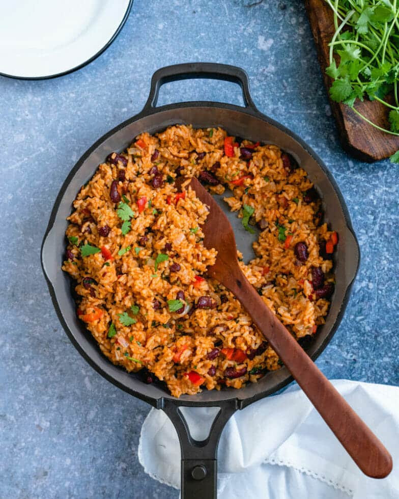 Spanish Rice and Beans (Easy Pantry Meal!) A Couple Cooks