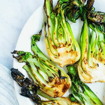 Grilled bok choy