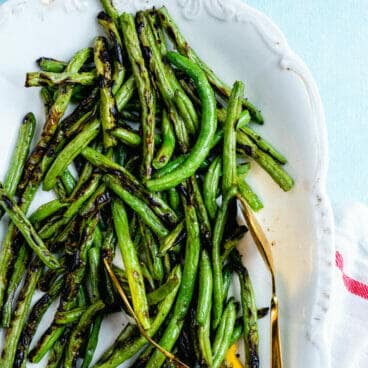 Grilled green beans