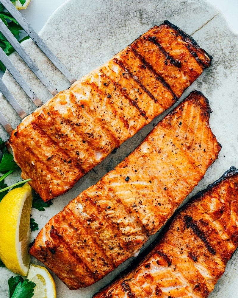 Grilled Salmon (Perfectly Seasoned!) A Couple Cooks