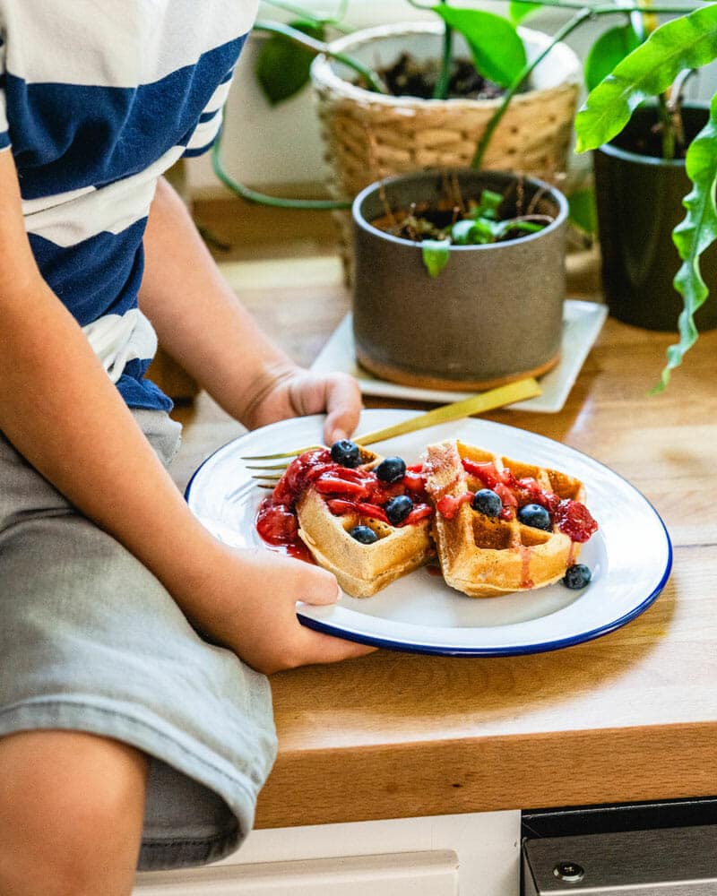 Strawberry waffles