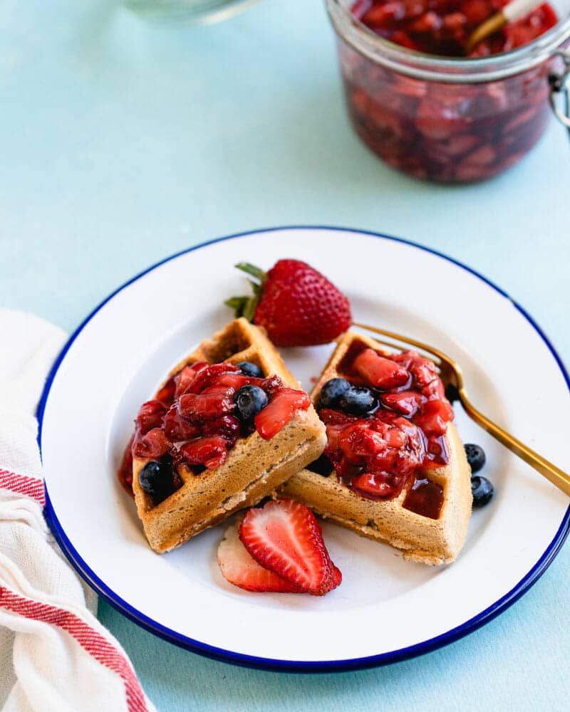 Strawberry waffles