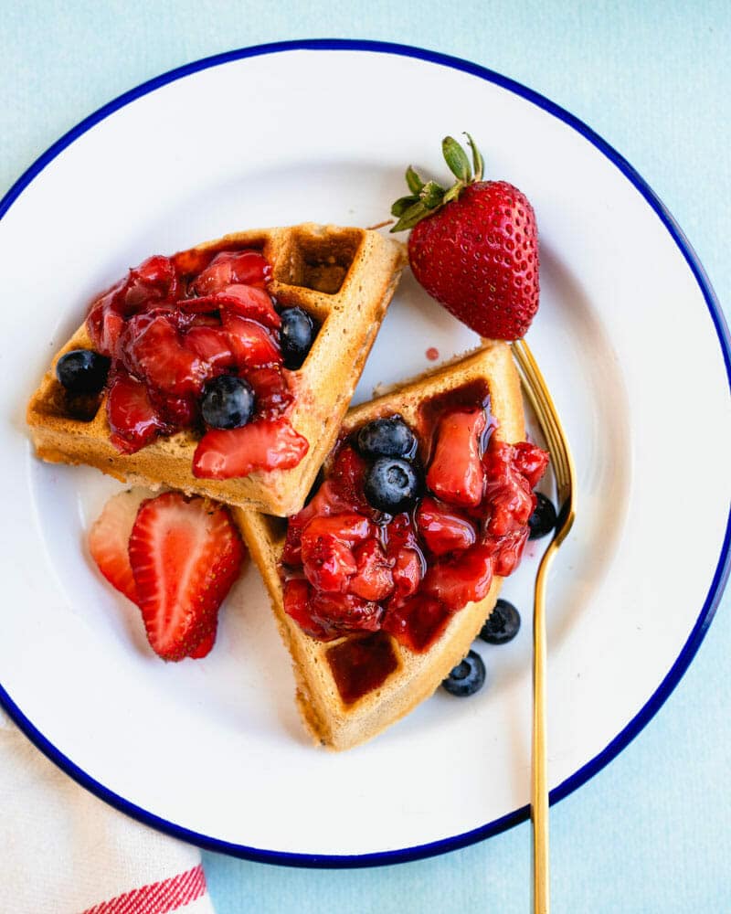 Strawberry waffles