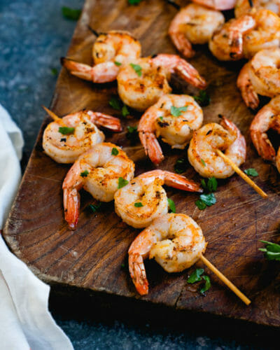 Grilled Shrimp Skewers (Fast & Easy!) – A Couple Cooks