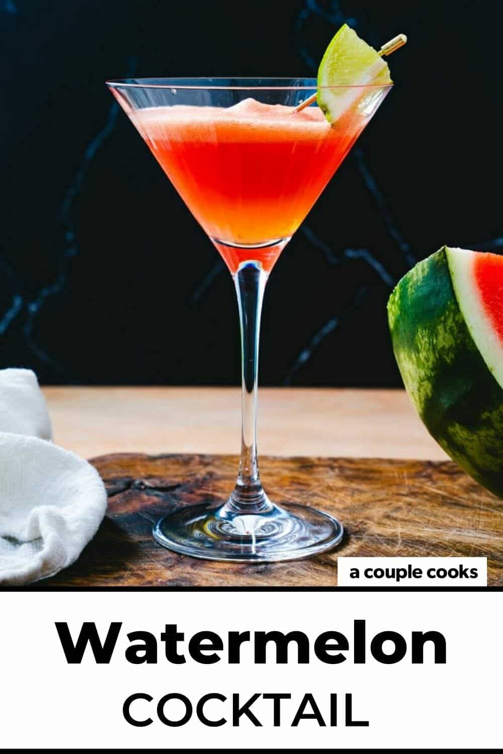 Watermelon Cocktail with Gin A Couple Cooks