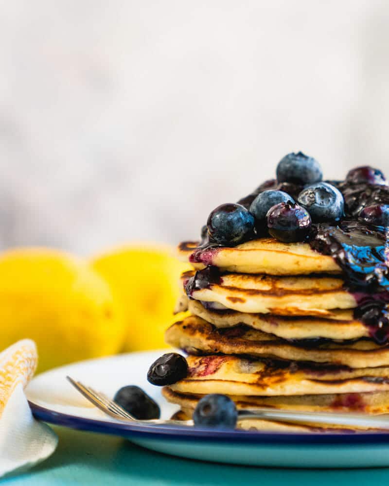 Lemon blueberry pancakes