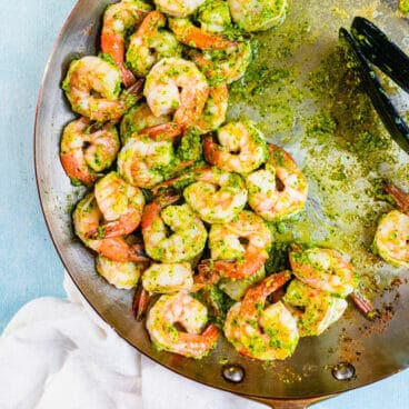 Pesto shrimp