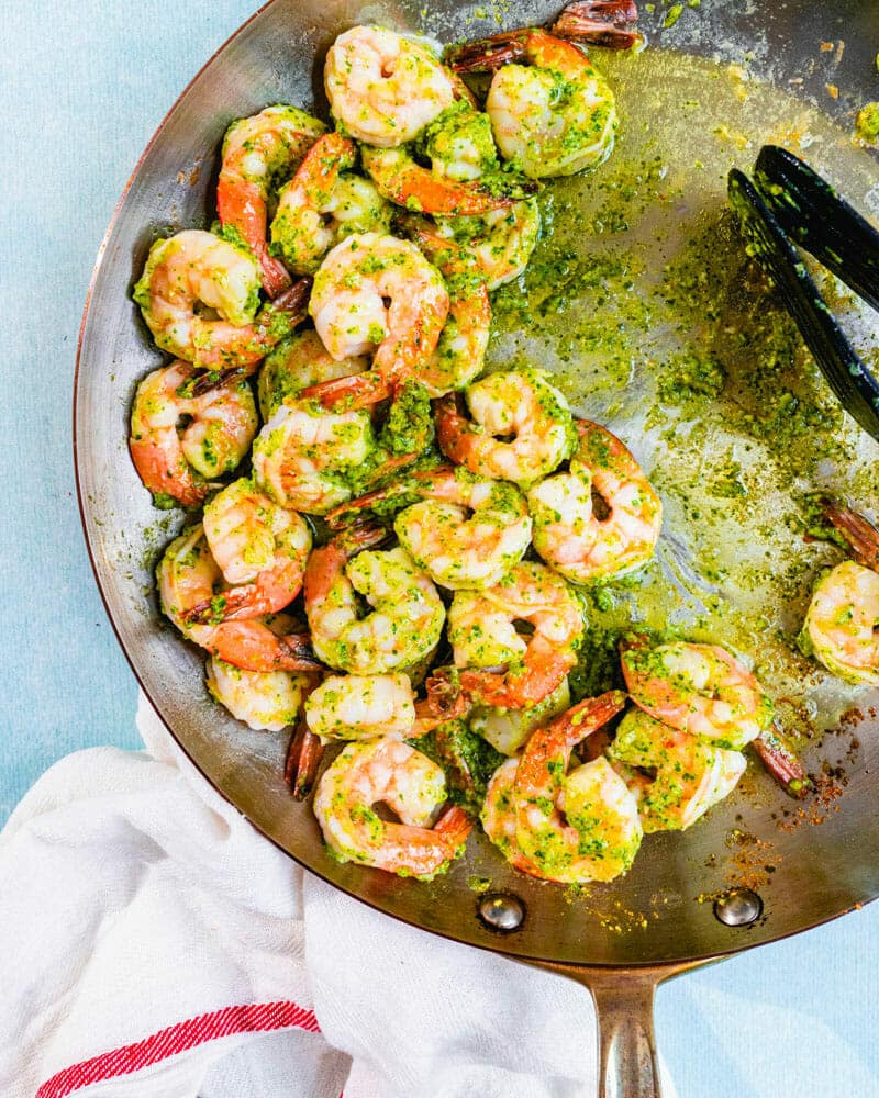 Pesto shrimp