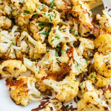 Roasted Cauliflower Parmesan